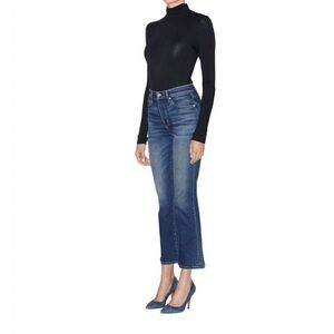 LE JEAN Stella Crop Flare Jean - Side Slit -Size 29 - Luna (Medium) Wash